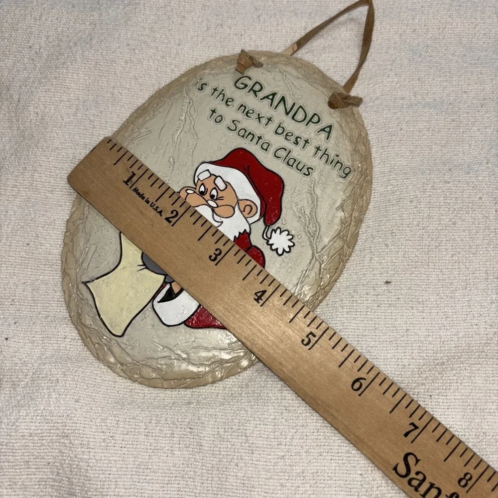 Grandpa is The Next Best Thing To Santa Claus Wall‎ Hanging Plaque